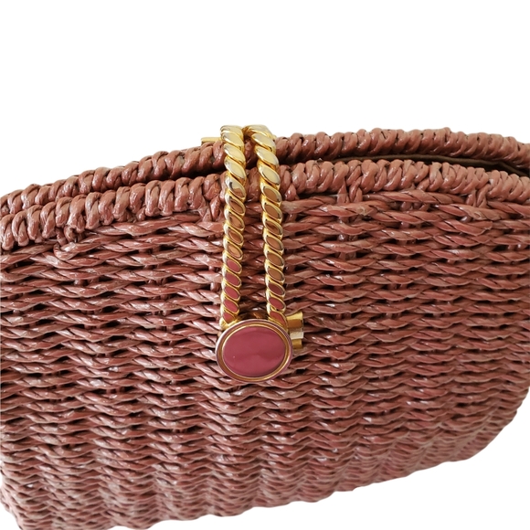 Vintage Coated Wicker Bag - Picture 6 of 16